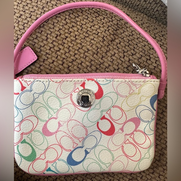 Coach Chelsea Pink Monogram Wristlet (Authentic) - Picture 7 of 7